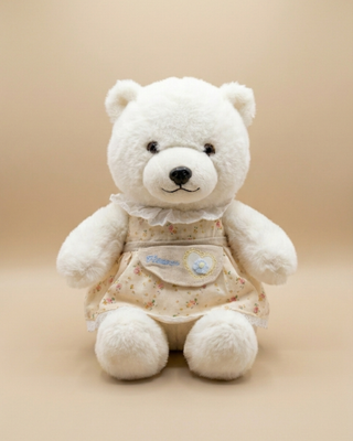 Daisy the Dreamer:Premium White Floral Heirloom Teddy Bear Daisy ( 35cm )