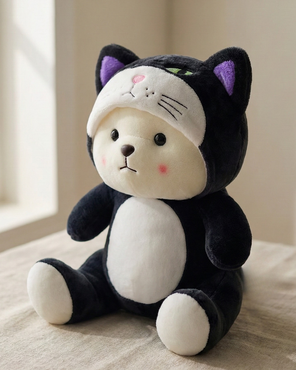 Lucifer Lena Bear Plush – Premium Hooded Soft Toy with Expression