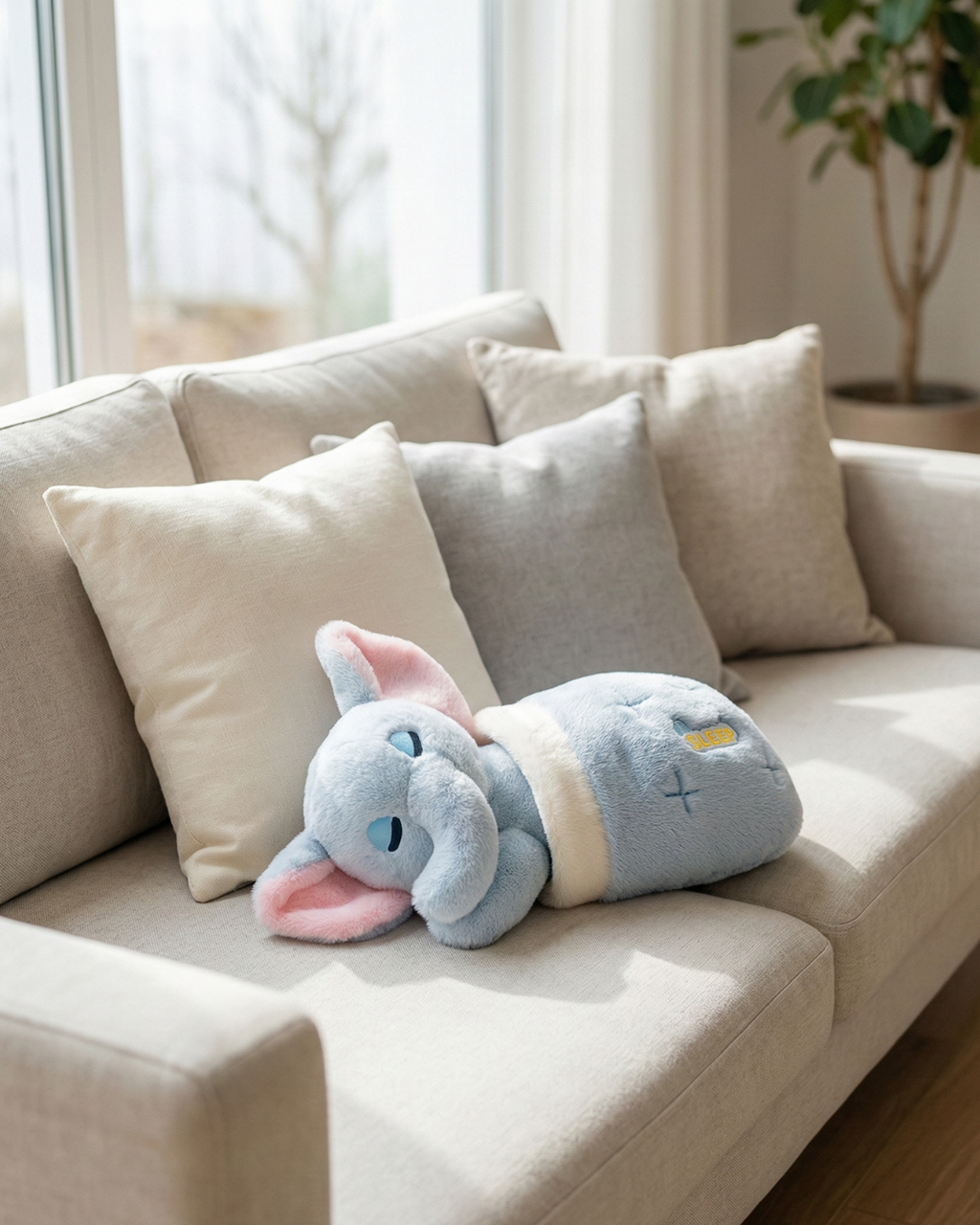 Sleep Elephant – Rhythmic Breathing & Warm Glow Plush