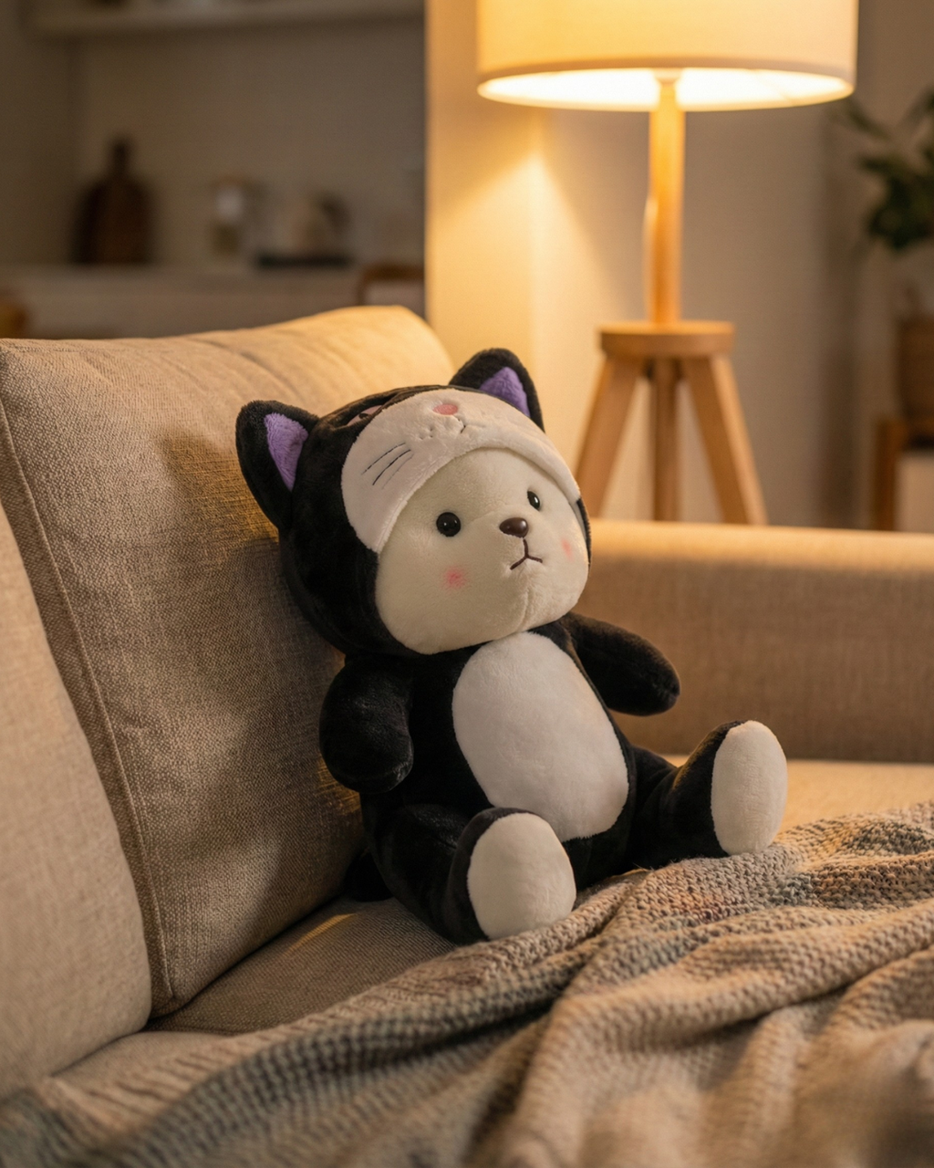 Lucifer Lena Bear Plush – Premium Hooded Soft Toy with Expression