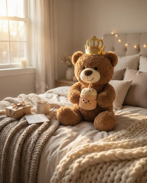 Adorable musical teddy sings Happy Birthday while spreading Warmth !