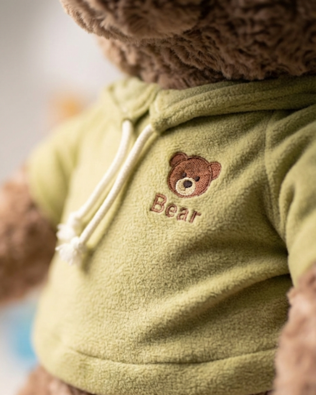 The Sage Hoodie Bear: Premium Curly-Fur Cuddle Plush (45cm)