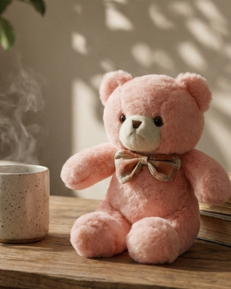 Pink Bow Tie Teddy Bear – Sweet Love Gift Plush