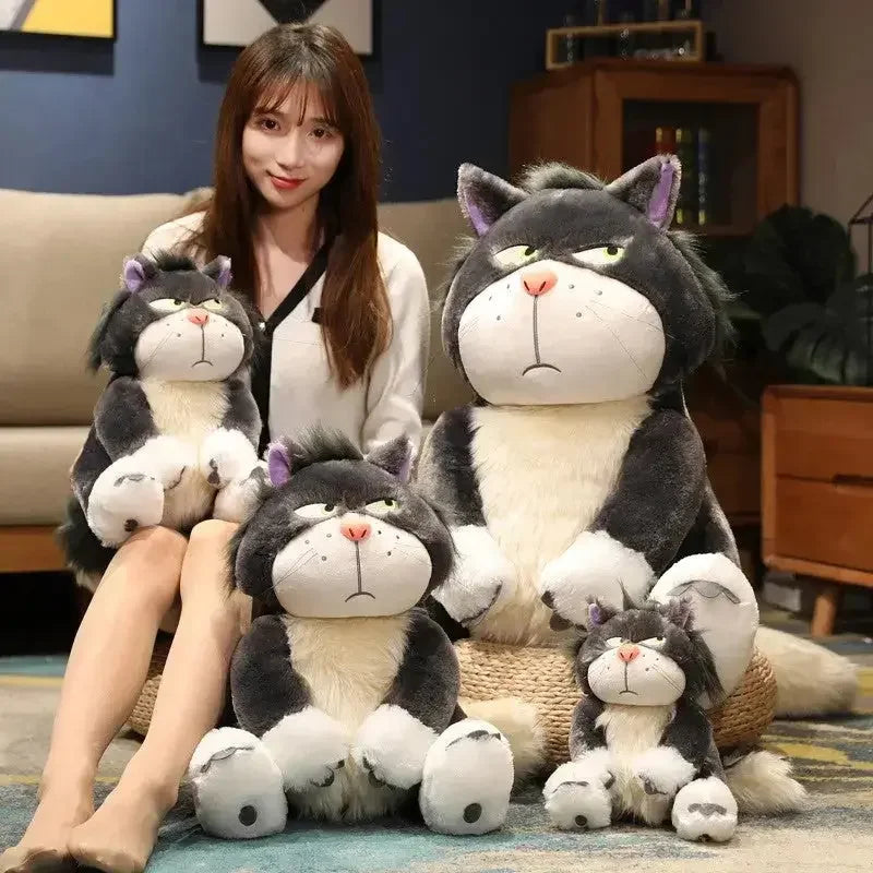 Angry Cat Plush Toy – Ultra-Soft Premium Stuffed Cat - Pearls Toys
