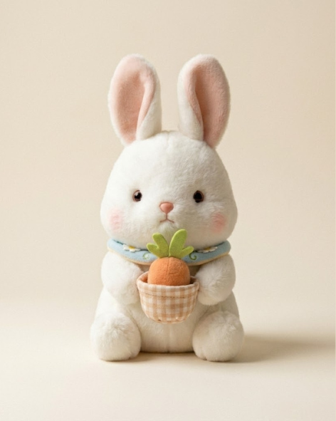 Pearls Toys Premium Basket Carrot Bunny Plush Pearls Toys
